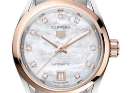 TAG Heuer Carrera Lady WBN2450.BD0569 (2024) - White dial 29 mm Gold/Steel case