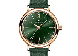 IWC Portofino Automatic IW357415 (2025) - Green dial 34 mm Red Gold case