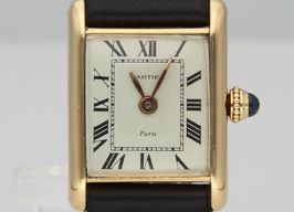 Cartier Tank 6711 (Unknown (random serial)) - Silver dial 25 mm Yellow Gold case