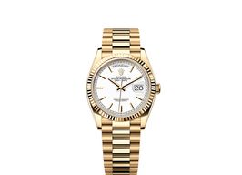 Rolex Day-Date 36 128238 (2025) - Wit wijzerplaat 36mm Geelgoud