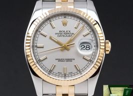 Rolex Datejust 36 116233 (2006) - Silver dial 36 mm Gold/Steel case