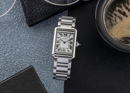 Cartier Tank WSTA0051 (2021) - White dial 30 mm Steel case