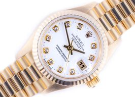 Rolex Lady-Datejust 69178 (1996) - Wit wijzerplaat 26mm Geelgoud