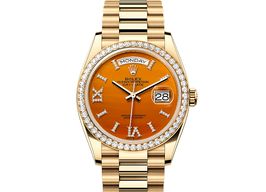 Rolex Day-Date 36 128348RBR (2025) - Oranje wijzerplaat 36mm Geelgoud
