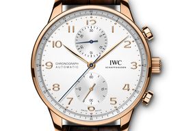 IWC Portuguese Chronograph IW371611 (2024) - Zilver wijzerplaat 41mm Roodgoud