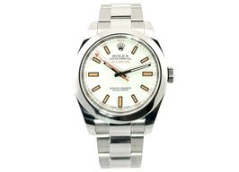 Rolex Milgauss 116400 (2010) - Wit wijzerplaat 40mm Staal