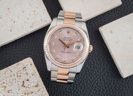 Rolex Datejust 36 116231 (2010) - Pink dial 36 mm Gold/Steel case