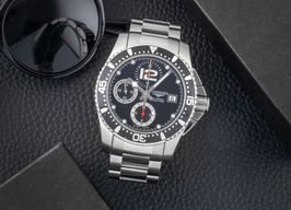 Longines HydroConquest L3.644.4.56.2 (2012) - Zwart wijzerplaat 41mm Staal