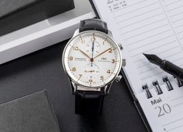 IWC Portuguese Chronograph IW371401 (2010) - Silver dial 41 mm Steel case