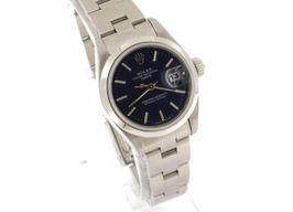 Rolex Oyster Perpetual Lady Date 69160 (1997) - Blauw wijzerplaat 26mm Staal