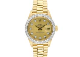Rolex Lady-Datejust 6913 (1979) - Champagne wijzerplaat 26mm Geelgoud