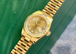 Rolex Lady-Datejust 179178 (2006) - Gold dial 26 mm Yellow Gold case