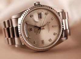 Rolex Day-Date 36 18239 (1989) - Silver dial 36 mm White Gold case