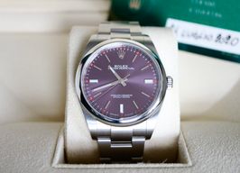Rolex Oyster Perpetual 39 114300 (2020) - Purple dial 39 mm Steel case