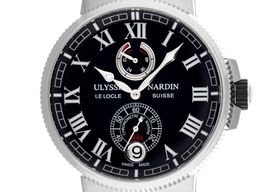 Ulysse Nardin Marine Chronometer Manufacture 1183-126-3/42 (2024) - Black dial 44 mm Steel case