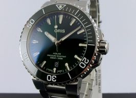 Oris Aquis Date 01 733 7766 4157-07 8 22 05PEB (2024) - Groen wijzerplaat 42mm Staal