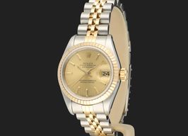 Rolex Lady-Datejust 69173 (Onbekend (willekeurig serienummer)) - Champagne wijzerplaat 26mm Goud/Staal