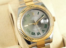 Rolex Datejust II 116333 (2013) - Grijs wijzerplaat 41mm Goud/Staal