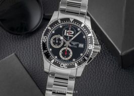 Longines HydroConquest L3.644.4.56.2 (2012) - Zwart wijzerplaat 41mm Staal