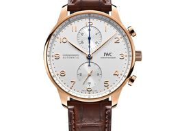 IWC Portuguese Chronograph IW371611 (2023) - Zilver wijzerplaat 41mm Roségoud