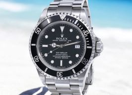 Rolex Sea-Dweller 4000 16600 (2004) - Zwart wijzerplaat 40mm Staal