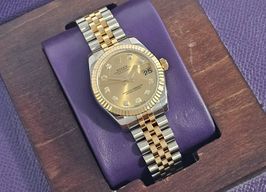 Rolex Lady-Datejust 178273 (2016) - Gold dial 31 mm Gold/Steel case