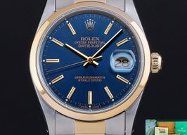 Rolex Datejust 36 16203 (1990) - Blauw wijzerplaat 36mm Goud/Staal