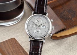 IWC Portofino Chronograph IW391027 (Onbekend (willekeurig serienummer)) - Zilver wijzerplaat 42mm Staal
