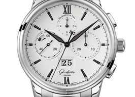 Glashütte Original Senator Chronograph Panorama Date 1-37-01-05-02-71 (2024) - White dial 42 mm Steel case