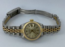 Rolex Lady-Datejust - (Unknown (random serial)) - Champagne dial 26 mm Gold/Steel case