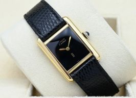 Cartier Tank Vermeil Unknown (Unknown (random serial)) - Black dial 20 mm Gold/Steel case