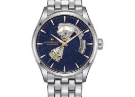 Hamilton Jazzmaster Open Heart H32705140 (2026) - Blauw wijzerplaat 42mm Staal