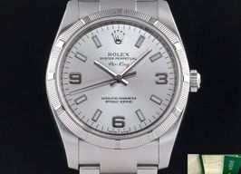 Rolex Air-King 114210 (2007) - Zilver wijzerplaat 34mm Staal