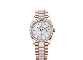 Rolex Day-Date 36 128345RBR (2025) - Wit wijzerplaat 36mm Roségoud