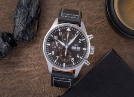 IWC Pilot Chronograph IW377713 (Unknown (random serial)) - Brown dial 43 mm Steel case