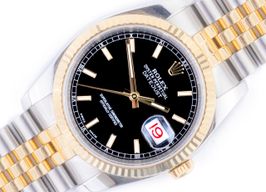 Rolex Datejust 36 116233 (2014) - Black dial 36 mm Gold/Steel case