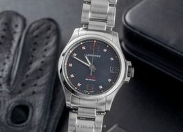 Longines Conquest L3.316.4.88.6 (Onbekend (willekeurig serienummer)) - Zwart wijzerplaat 36mm Staal