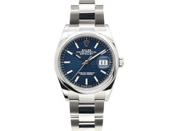 Rolex Datejust 36 126200 (Unknown (random serial)) - Blue dial 36 mm Steel case