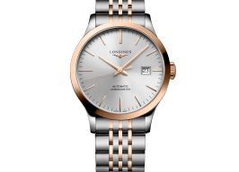 Longines Record L2.820.5.72.7 (2025) - Silver dial 39 mm Gold/Steel case