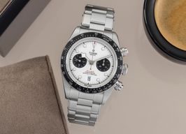 Tudor Black Bay Chrono 79360N (Onbekend (willekeurig serienummer)) - Wit wijzerplaat 41mm Staal