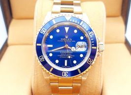 Rolex Submariner Date 16618 (2003) - Blue dial 40 mm Yellow Gold case