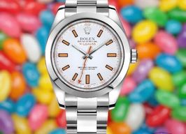 Rolex Milgauss 116400 (2009) - Wit wijzerplaat 40mm Staal