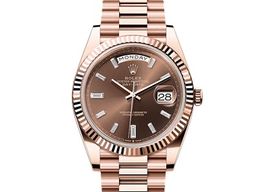Rolex Day-Date 40 228235 (2020) - Brown dial 40 mm Rose Gold case