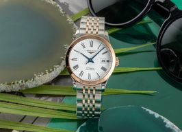 Longines Record L2.321.51.12 (2022) - White dial 30 mm Gold/Steel case