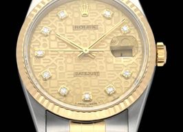 Rolex Datejust 36 16233G (1995) - Champagne wijzerplaat 36mm Goud/Staal