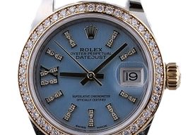 Rolex Lady-Datejust 279383RBR (2021) - Blue dial 28 mm Gold/Steel case