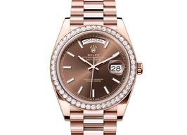 Rolex Day-Date 40 228345RBR-0024 (2024) - Brown dial 40 mm Rose Gold case