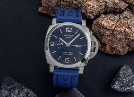 Panerai Luminor 1950 3 Days GMT Automatic PAM01033 (Unknown (random serial)) - Blue dial 44 mm Steel case