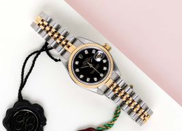 Rolex Lady-Datejust 69173 (1992) - Zwart wijzerplaat 26mm Goud/Staal