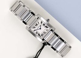 Cartier Tank Française W51003Q3 (1999) - Wit wijzerplaat 25mm Staal